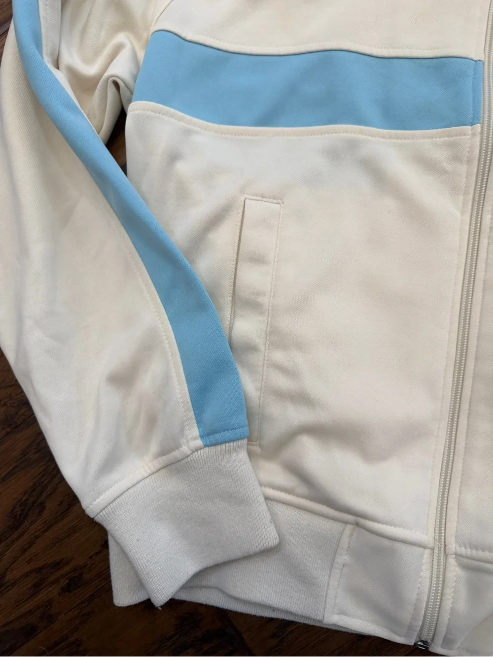 UCLA starter jacket basketball warm up white blue athletic zip up bruins wooden